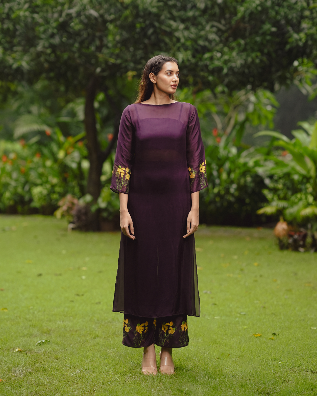 Tunic + Crop Top - Violet