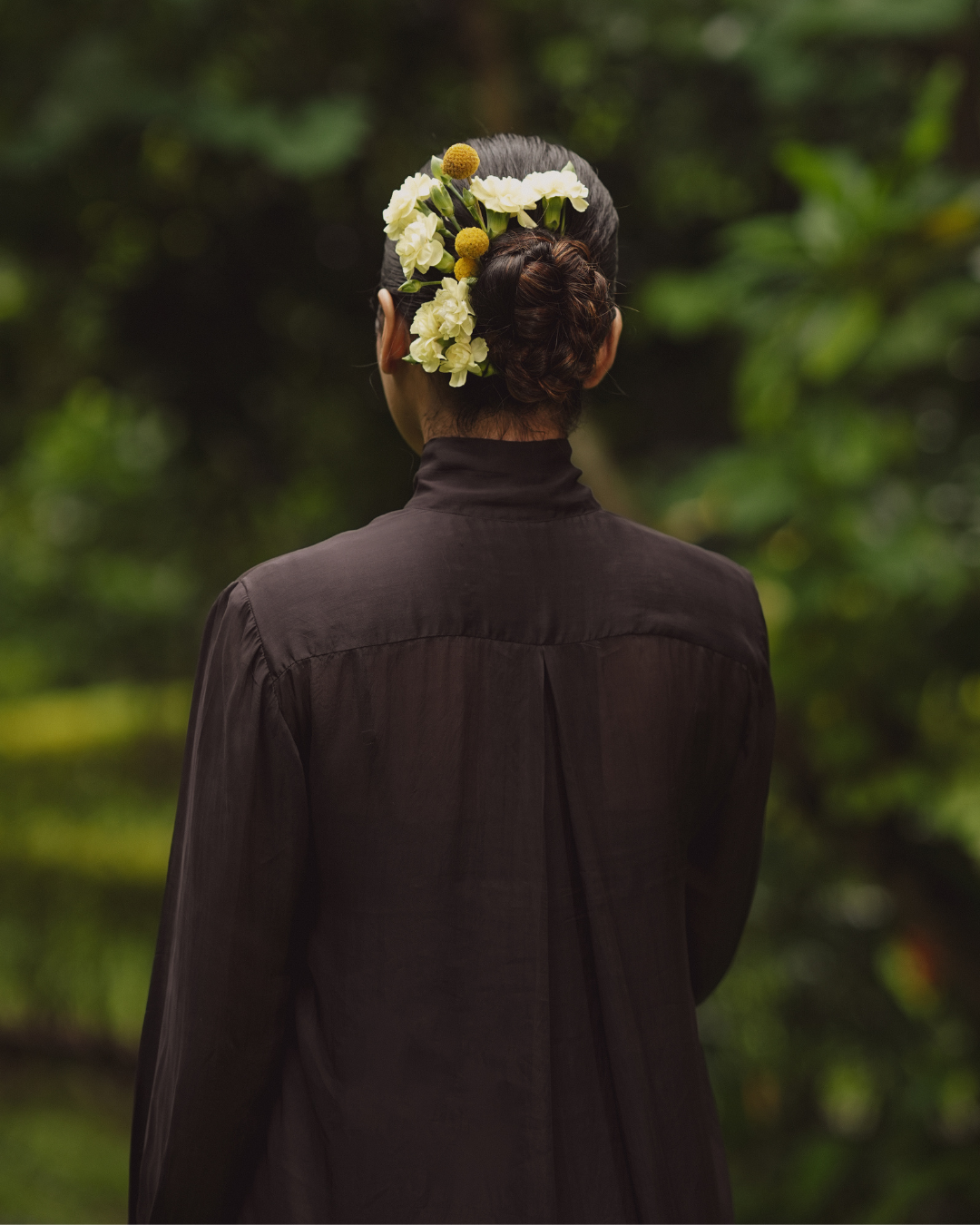 Sheer Shirt + Crop Top - Brown