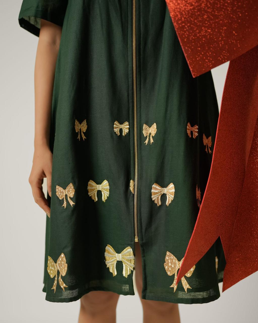 Tinsel Dress - Green