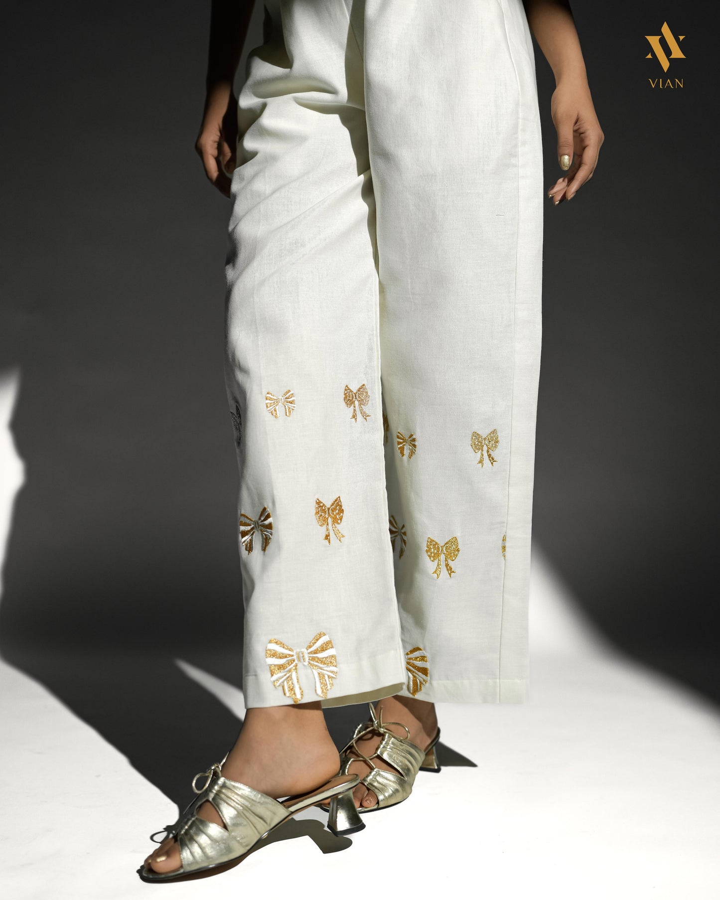 Tinsel Co-ord Set - White