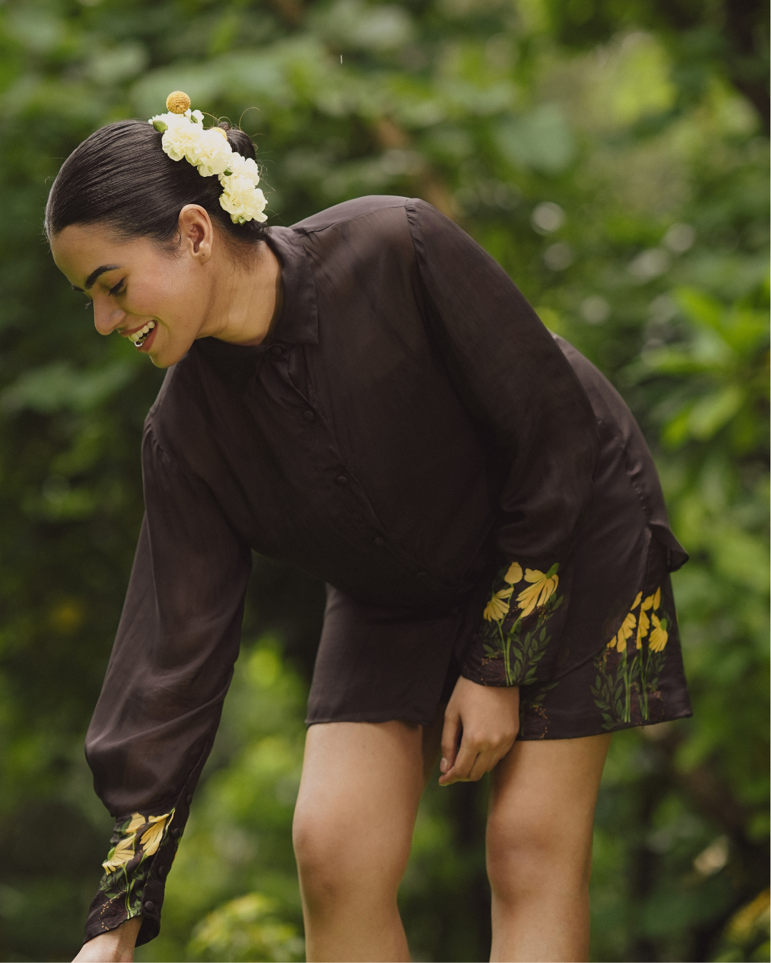 Sheer Shirt - Brown