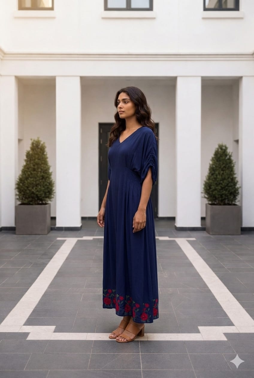 Solace Blue Kaftan Dress