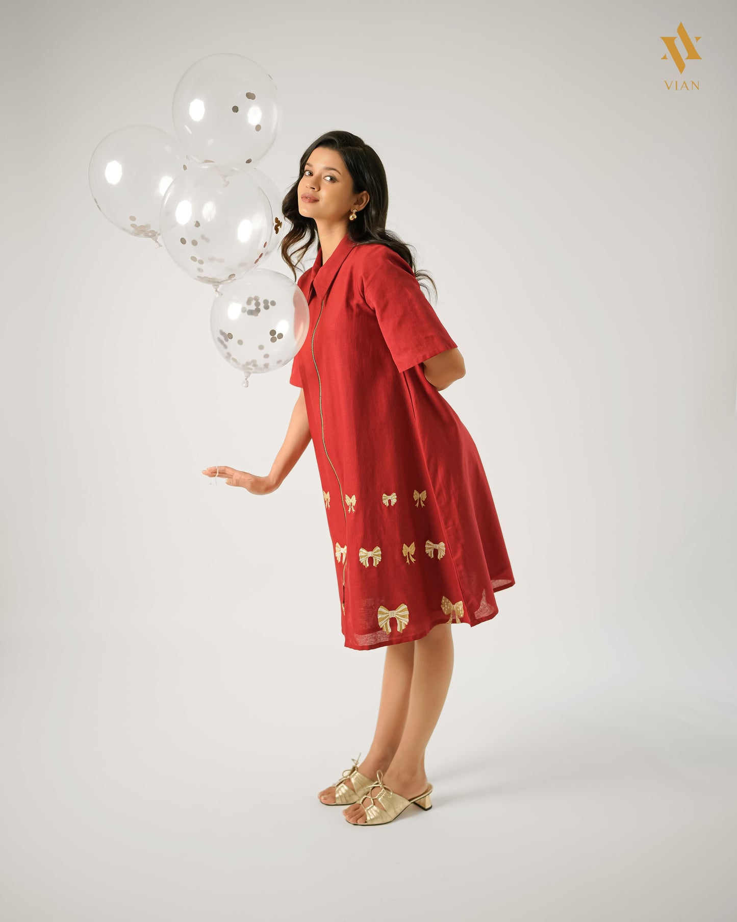 Tinsel Dress - Red